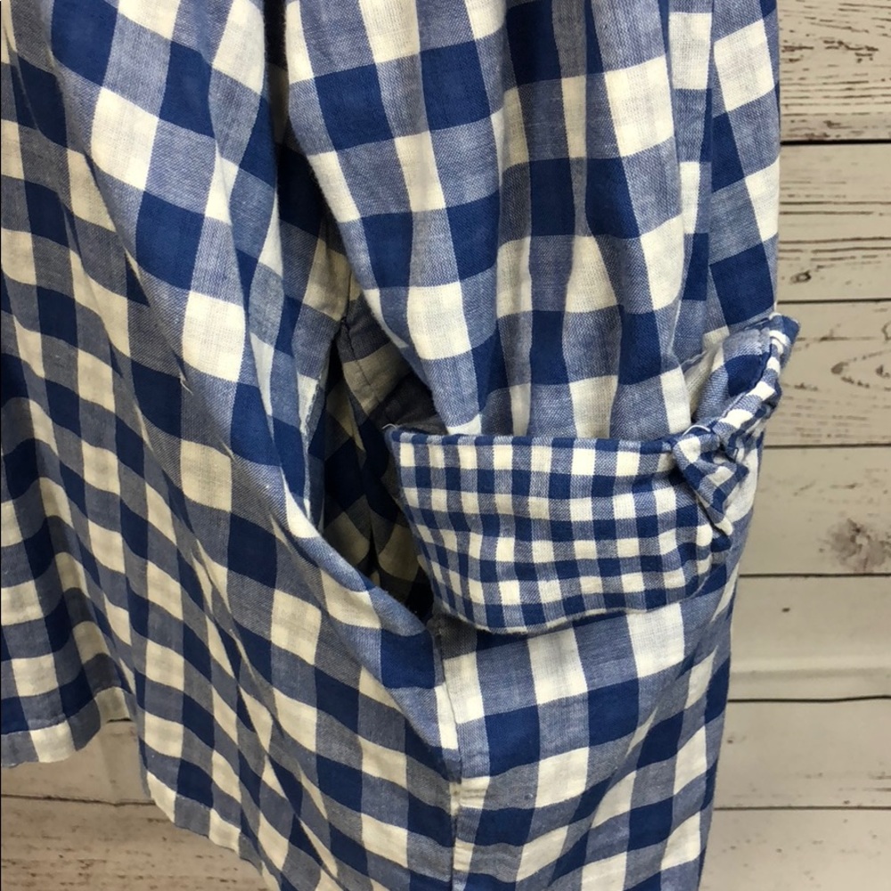 Blue and white checked tunic - Picture 4 of 7